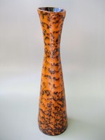 Retro,vintage, Mid-Century modern narancssárga,karcsú kerámia váza