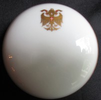 Double-headed eagle emperor coat of arms porcelain gift box bonbonier box augarten marked Vienna hand painted