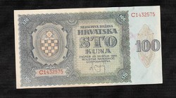 Ritka 100 Kuna 1941  Horvátország 