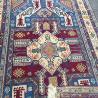 Antik azeri-kaukázusi gyönyörű kézi csomózású szőnyeg