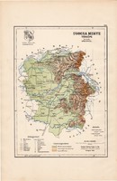Ugocsa megye térkép 1889 (2), Magyarország, vármegye, régi, atlasz, eredeti, Kogutowicz Manó, Gönczy