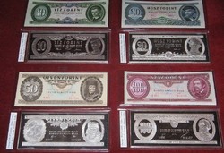 SZÍNEZÜST TELJES GYŰJTEMÉNY: Ag 999 EZÜST UNC FORINT ANTIK MAGYAR BANKJEGY, BANKJEGYVERET KOLLEKCIÓ SZÍNEZÜST TELJES GYŰJTEMÉNY: Ag 999 EZÜST UNC FORINT ANTIK MAGYAR BANKJEGY, BANKJEGYVERET KOLLEKCIÓ