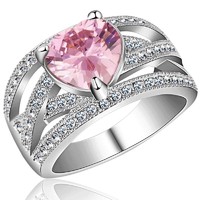 Ring with a pink heart size 7 (54)!