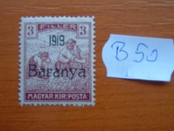 MAGYAR,SZERB MEGSZÁLLÁS BARANYA 3 FILLÉR ARATÓ 1919-  B50