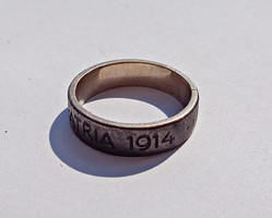 Arany és vas Pro Patria 1914 gyűrű.