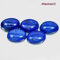 Real, 100% natural Afghan royal blue lapis lazuli gemstone 5pcs 3.37ct (opaque)