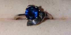 Gyönyörű Kék Köves Jelzett Ezüst Gyűrű