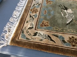 Kínai darumadaras, falikárpitnak használt gyapjú/selyem exclusive szőnyeg art deco interior-höz