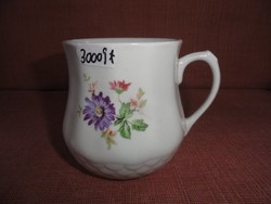 Drasche porcelán, öblös bögre, virágmintás. Vanneki! Jókai