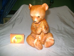 Mézes maci, mackó, medve - Bodrogkeresztúri kerámia figura, nipp