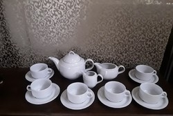 Fehér porcelán teás készlet  /  2451