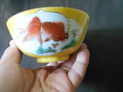 Kínai kézzel festett rizses porcelán tál