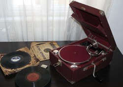 Homocord Electro gramofon ,lemezekkel 