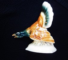 Thüringiai Katzhütte porcelán siketfajd figura a hatvanas évekből. Gyűjtői ritkaság