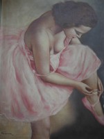 Balerina, Fried Pál festménye . A festmény korának megfelelő állapotban van.Még 24 karaktert kellene