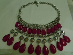 Tajföldi szintetikus pink rubin collier több mint 500 ct