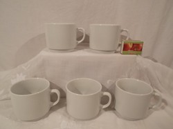 Mug - 5 pcs - seltmann weiden - porcelain - coffee - snow white - like new