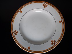 Antik MAYER VÁROSLŐD jelzésű majolika fali tányér az 1866-1884 közti időszakból