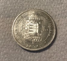 Ferenc József 1876 KB ezüst 1 Forint