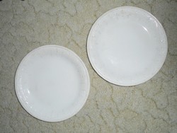 Domború mintás lapos tányér - GRÁNIT Kispest CS.K.GY. - 23.8 cm átmérő - 2 db