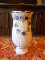 Hollóházi porcelán szedres, szeder mintás váza 21,5 cm