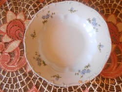 Zsolnay barokk, tollazott, barackvirág mintás mély tányér
