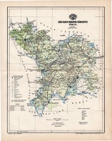 Jász - Nagykun - Szolnok vármegye térkép 1894 (2), lexikon melléklet, Gönczy Pál, 23 x 29 cm, megye