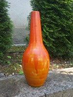 Retró  jelzett, iparművész kerámia váza, lopótök forma