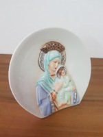 Mária plakett - ritka aquincumi porcelán