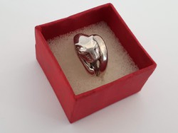 Puma fejes ezüst gyűrű, 925-ös ezüst /cica, macska/