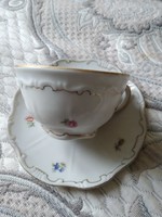 Zsolnay apró virágos teás csésze barokk