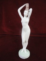 Aquincum porcelain figural statue of a combing woman, height 24 cm. And 26.5 Cm. There are!