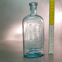 "Fellows & Co Chemists St. John N. B." kék gyógyszeresüveg (761)