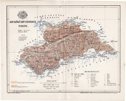 Kis Küküllő vármegye térkép 1894 (3), lexikon melléklet, Gönczy Pál, 23 x 29 cm, megye, Posner K.
