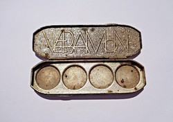 Antik gyógyszertartó apró doboz, veramon 
