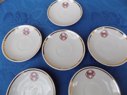 Zsolnay porcelán csésze alátét készlet Vörösmarty felirattal 6 db 11 cm (2p)