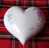 Hollóházi szív alakú bonbonier