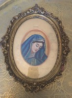 Antik goblein/gobelin  kép Szűz Mária