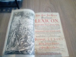 Handlungs Lexicon bőrkötéses német 1755 (Hübner)