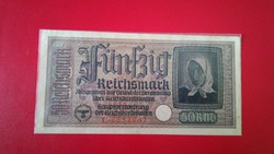 1939-1945 50 Reichsmark RITKA SZÁRAZ PECSÉTES !