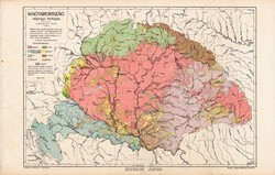 Nagy - Magyarország néprajzi térkép 1913 (2),  atlasz, eredeti, Kogutowicz, Cholnoky Jenő, néprajz