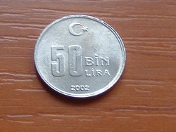 TÖRÖK 50 BIN (50.000) LÍRA 2002 #