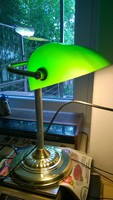Banklámpa-Íróasztal lámpa csodás zöld búrával -a klasszikus m 34 cm Csak ennyiért ! 