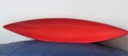 Zsolnay ökörvér mázas csónak alakú porcelán
