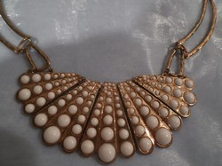 Necklace - metal - stone - 55 cm - middle - 12 x 5 cm - flawless