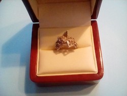 Szecessziós stílusú tündér ezüst gyűrű(17)
