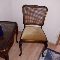 Chippendél barok ratántámlás szék 3+3 drb  