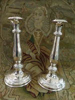 Antik ezüst gyertyatartó pár Bécs 1858