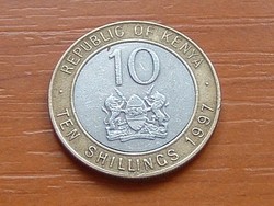 KENYA 10 SHILLINGS 1997 ARAP MOI BIMETÁL 