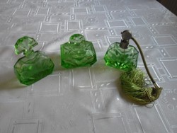 Gyönyörű zöld parfüm tartó készlet 3 db-os